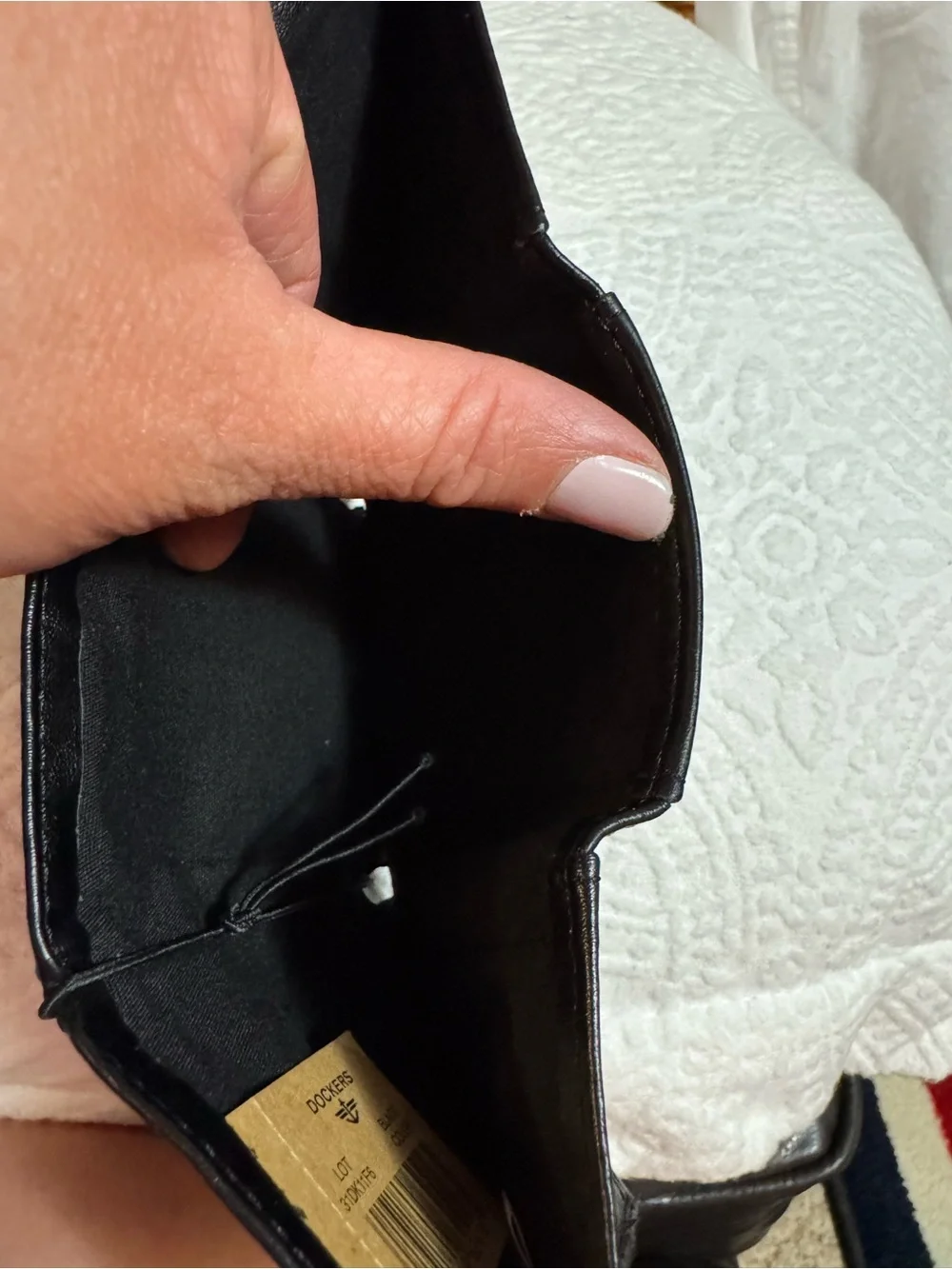 Dockers Men’s Black Leather Tri- Fold Wallet